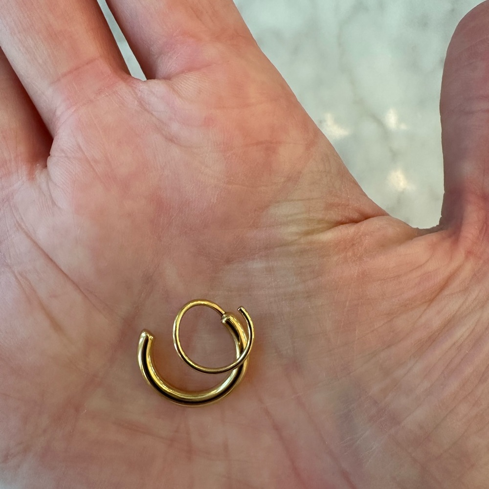 Solid Double Twist Hoops - image 3